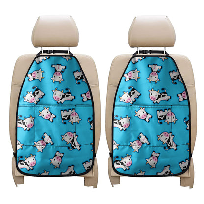 Cute Cartoon Baby Cow Pattern Print Car Seat Organizers