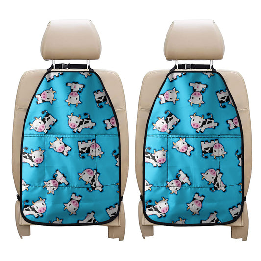 Cute Cartoon Baby Cow Pattern Print Car Seat Organizers