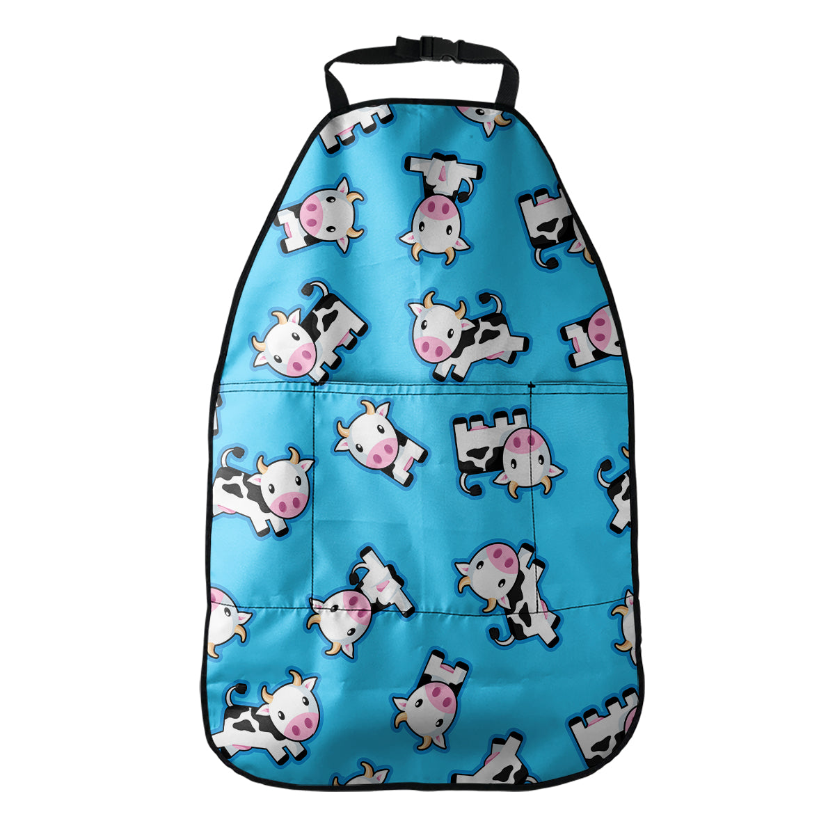Cute Cartoon Baby Cow Pattern Print Car Seat Organizers
