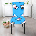Cute Cartoon Baby Cow Pattern Print Dining Chair Slipcover
