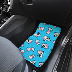 Cute Cartoon Baby Cow Pattern Print Front and Back Car Floor Mats