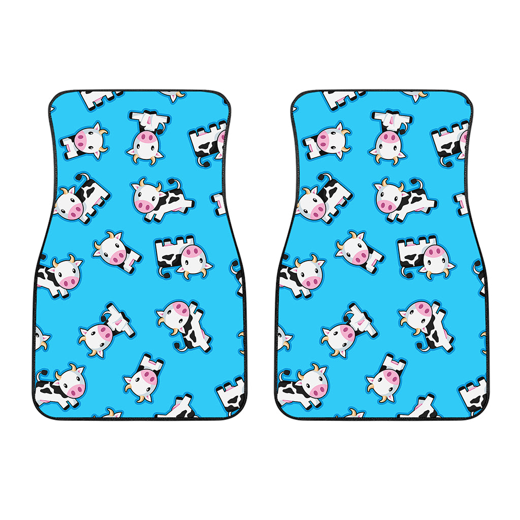 Cute Cartoon Baby Cow Pattern Print Front Car Floor Mats