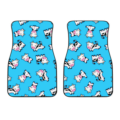 Cute Cartoon Baby Cow Pattern Print Front Car Floor Mats