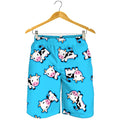 Cute Cartoon Baby Cow Pattern Print Men's Shorts