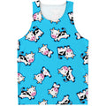 Cute Cartoon Baby Cow Pattern Print Men's Tank Top