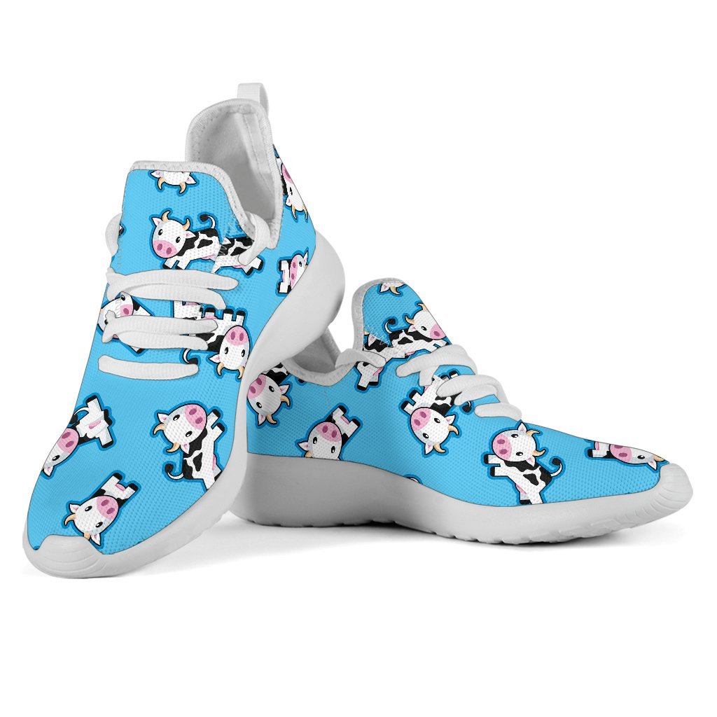 Cute Cartoon Baby Cow Pattern Print Mesh Knit Shoes GearFrost