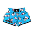 Cute Cartoon Baby Cow Pattern Print Muay Thai Boxing Shorts