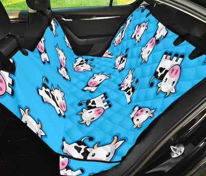 Cute Cartoon Baby Cow Pattern Print Pet Car Back Seat Cover