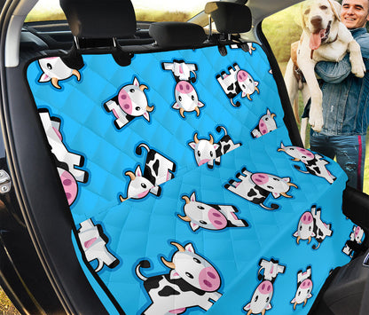 Cute Cartoon Baby Cow Pattern Print Pet Car Back Seat Cover