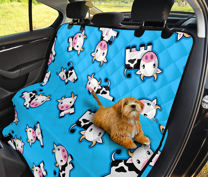 Cute Cartoon Baby Cow Pattern Print Pet Car Back Seat Cover