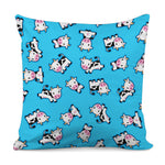 Cute Cartoon Baby Cow Pattern Print Pillow Cover