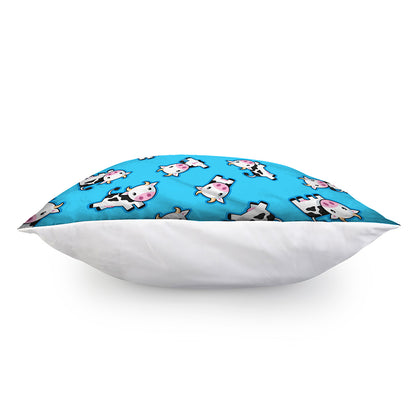Cute Cartoon Baby Cow Pattern Print Pillow Cover
