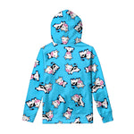 Cute Cartoon Baby Cow Pattern Print Pullover Hoodie