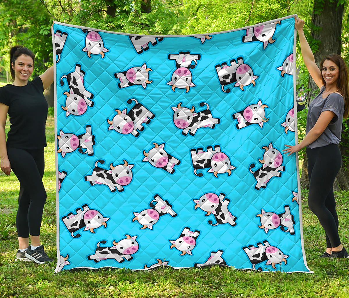 Cute Cartoon Baby Cow Pattern Print Quilt