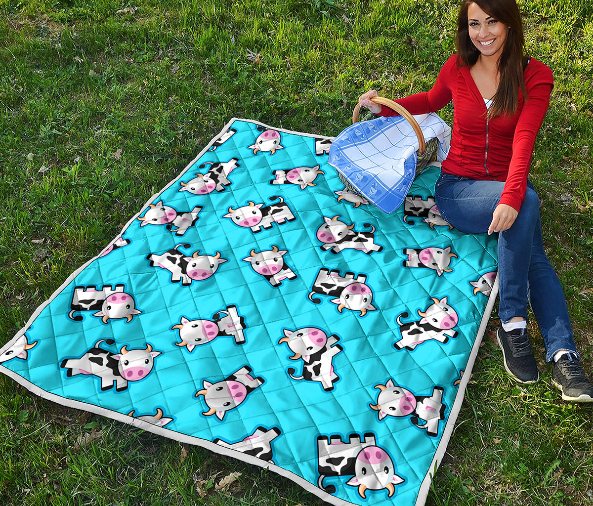 Cute Cartoon Baby Cow Pattern Print Quilt
