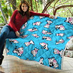 Cute Cartoon Baby Cow Pattern Print Quilt