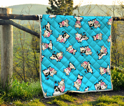 Cute Cartoon Baby Cow Pattern Print Quilt