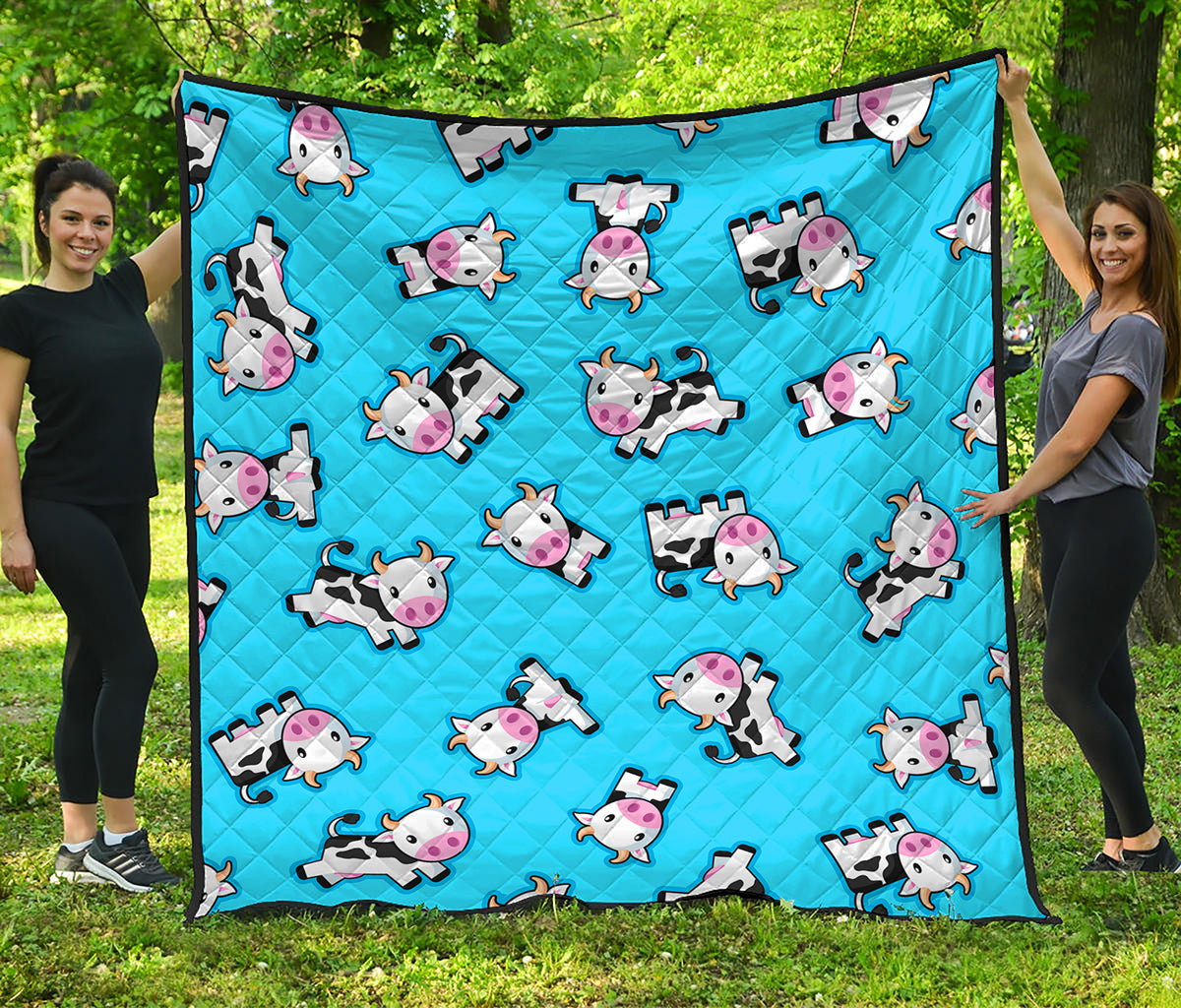 Cute Cartoon Baby Cow Pattern Print Quilt
