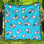 Cute Cartoon Baby Cow Pattern Print Quilt