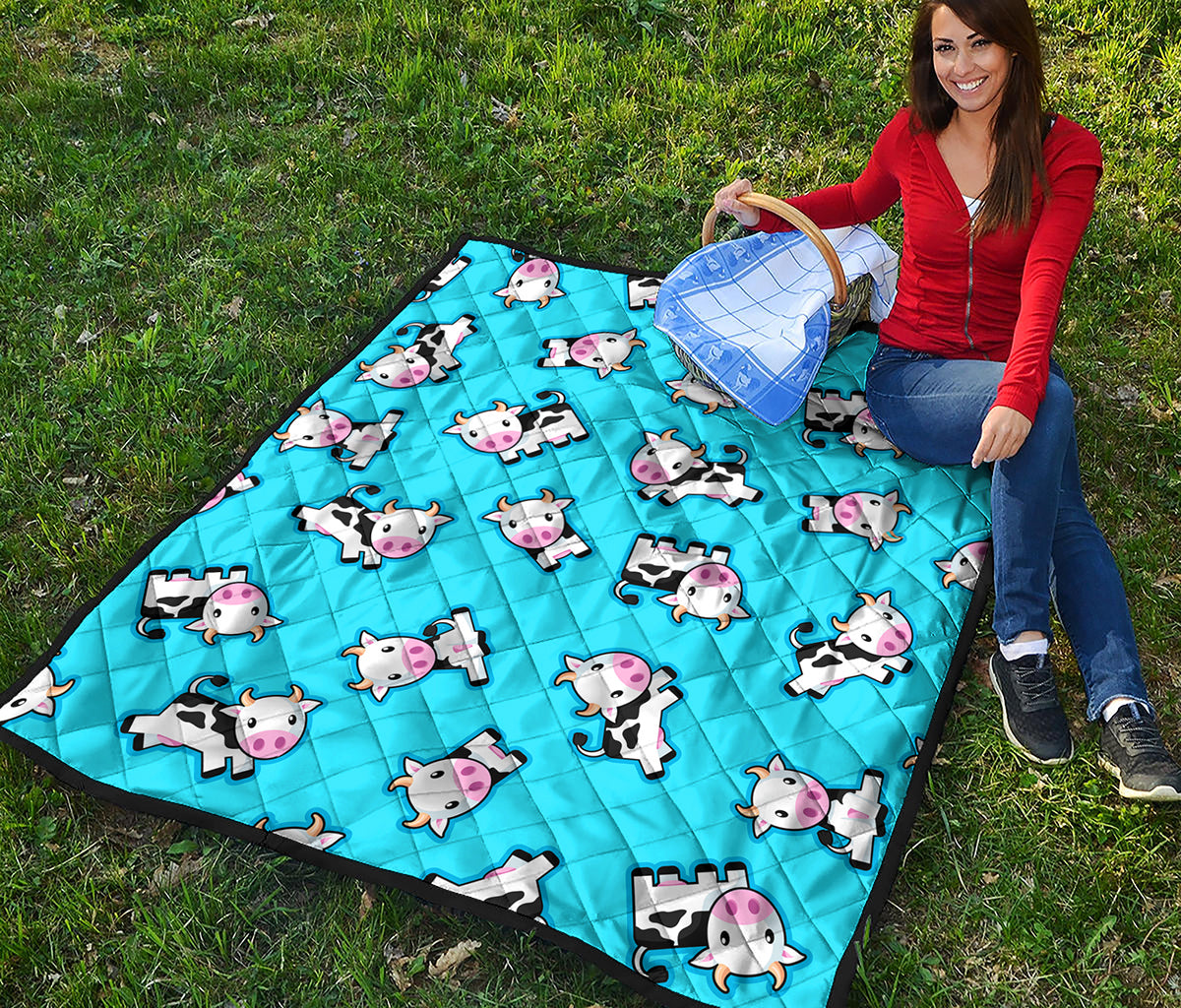 Cute Cartoon Baby Cow Pattern Print Quilt