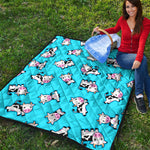 Cute Cartoon Baby Cow Pattern Print Quilt