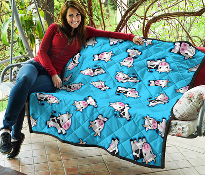 Cute Cartoon Baby Cow Pattern Print Quilt