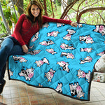 Cute Cartoon Baby Cow Pattern Print Quilt