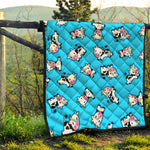 Cute Cartoon Baby Cow Pattern Print Quilt