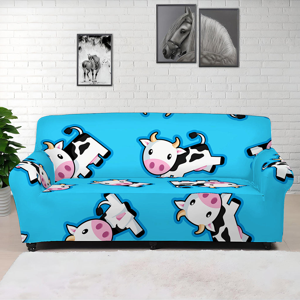 Cute Cartoon Baby Cow Pattern Print Sofa Cover
