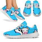 Cute Cartoon Baby Cow Pattern Print Sport Shoes GearFrost