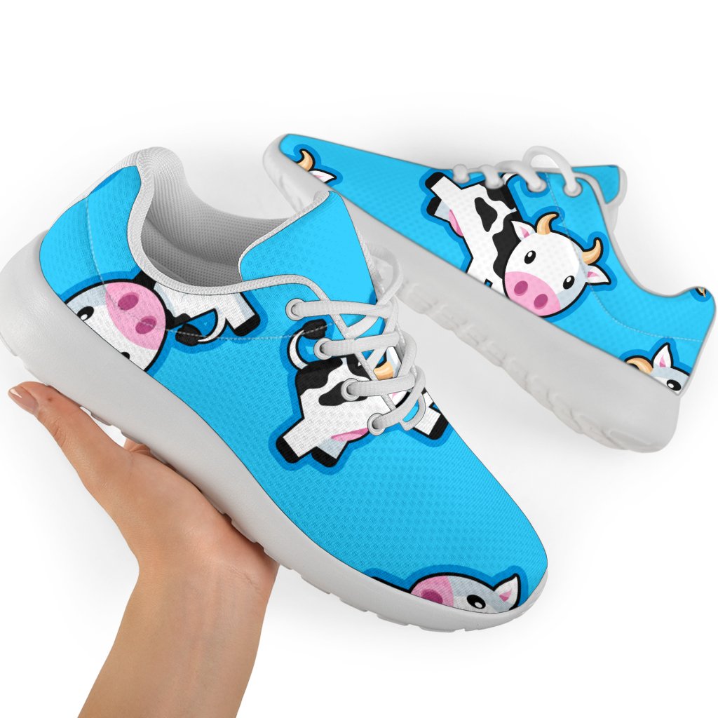 Cute Cartoon Baby Cow Pattern Print Sport Shoes GearFrost