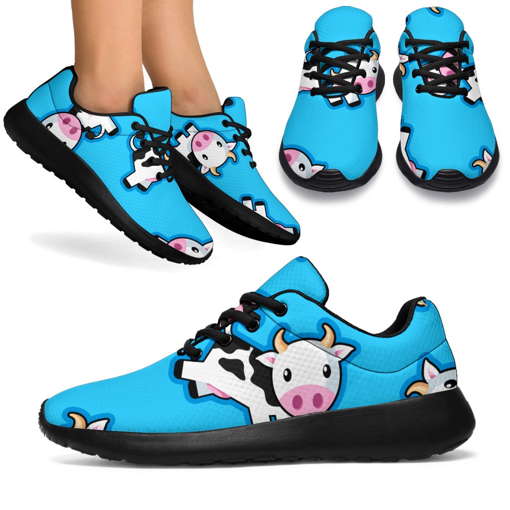 Cute Cartoon Baby Cow Pattern Print Sport Shoes GearFrost