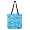 Cute Cartoon Baby Cow Pattern Print Tote Bag