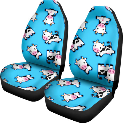 Cute Cartoon Baby Cow Pattern Print Universal Fit Car Seat Covers