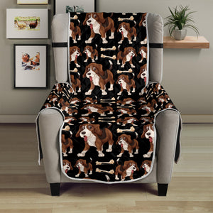 Cute Cartoon Beagle Pattern Print Armchair Protector