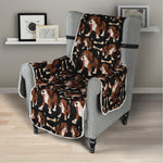 Cute Cartoon Beagle Pattern Print Armchair Protector