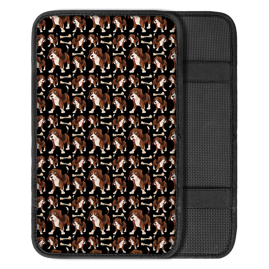 Cute Cartoon Beagle Pattern Print Car Center Console Cover