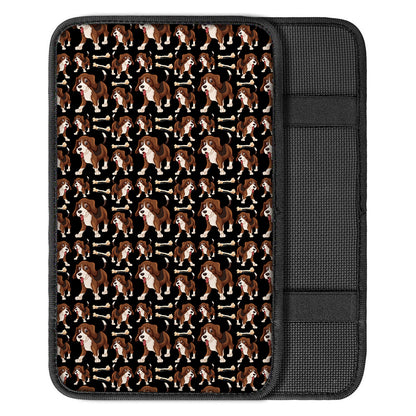 Cute Cartoon Beagle Pattern Print Car Center Console Cover