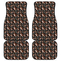 Cute Cartoon Beagle Pattern Print Front and Back Car Floor Mats