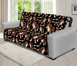 Cute Cartoon Beagle Pattern Print Futon Protector