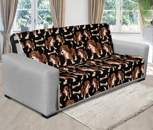 Cute Cartoon Beagle Pattern Print Futon Protector