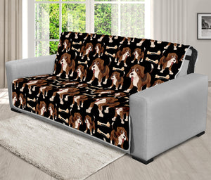 Cute Cartoon Beagle Pattern Print Futon Protector