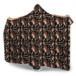 Cute Cartoon Beagle Pattern Print Hooded Blanket