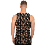 Cute Cartoon Beagle Pattern Print Men's Tank Top