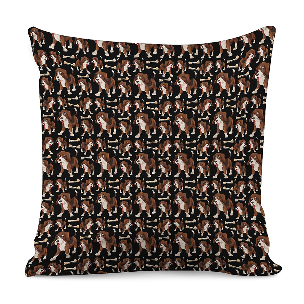 Cute Cartoon Beagle Pattern Print Pillow Cover