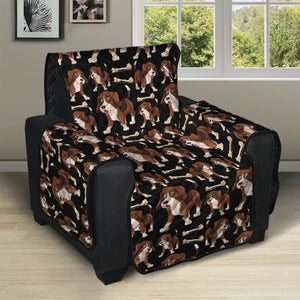 Cute Cartoon Beagle Pattern Print Recliner Protector