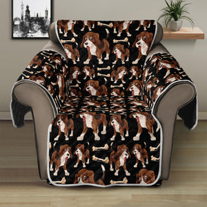 Cute Cartoon Beagle Pattern Print Recliner Protector