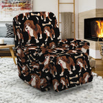 Cute Cartoon Beagle Pattern Print Recliner Slipcover