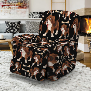 Cute Cartoon Beagle Pattern Print Recliner Slipcover