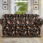 Cute Cartoon Beagle Pattern Print Sofa Protector